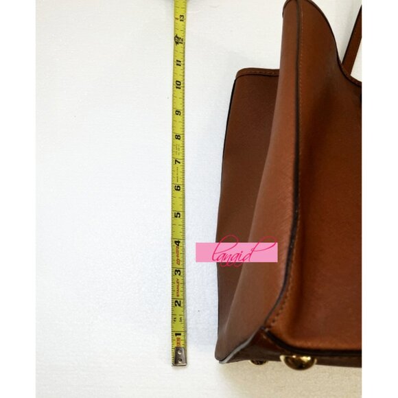 Michael Kors Jet Set Saffiano Leather Tote Bag Luggage Large Big Shoulder Purse - Picture 15 of 16